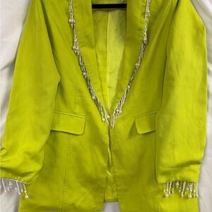 Muy Muy Green Embellished Women's Blazer